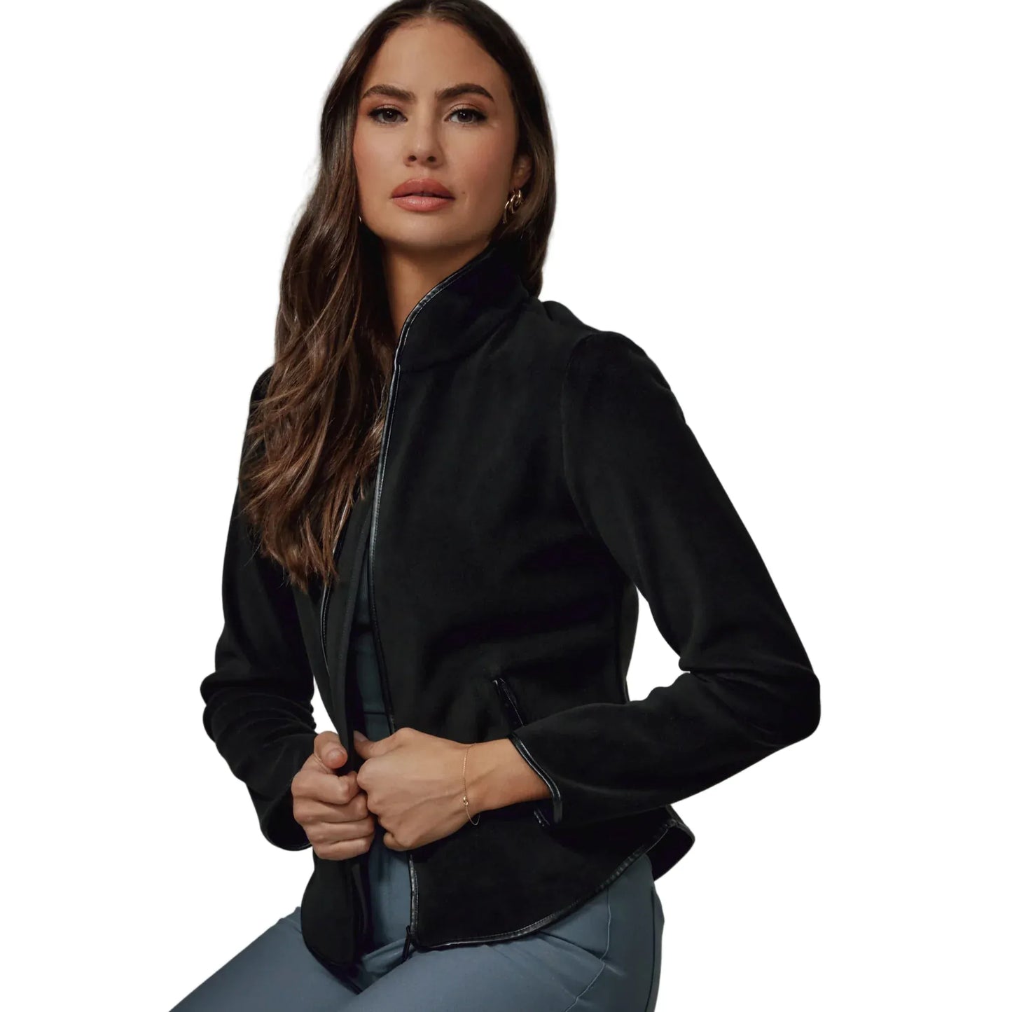 7 Diamonds Women’s Park Fleece Jacket Black