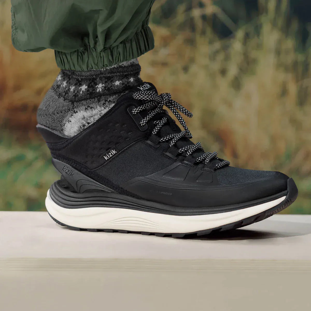 Kizik Women's London AT Mid WP Black Whitecap Gray