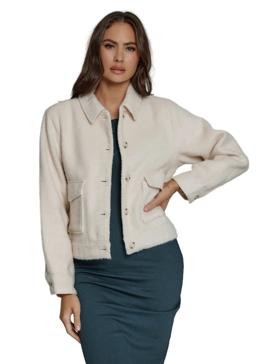 7 Diamonds Women’s Harlow Brushed Overshirt Ivory