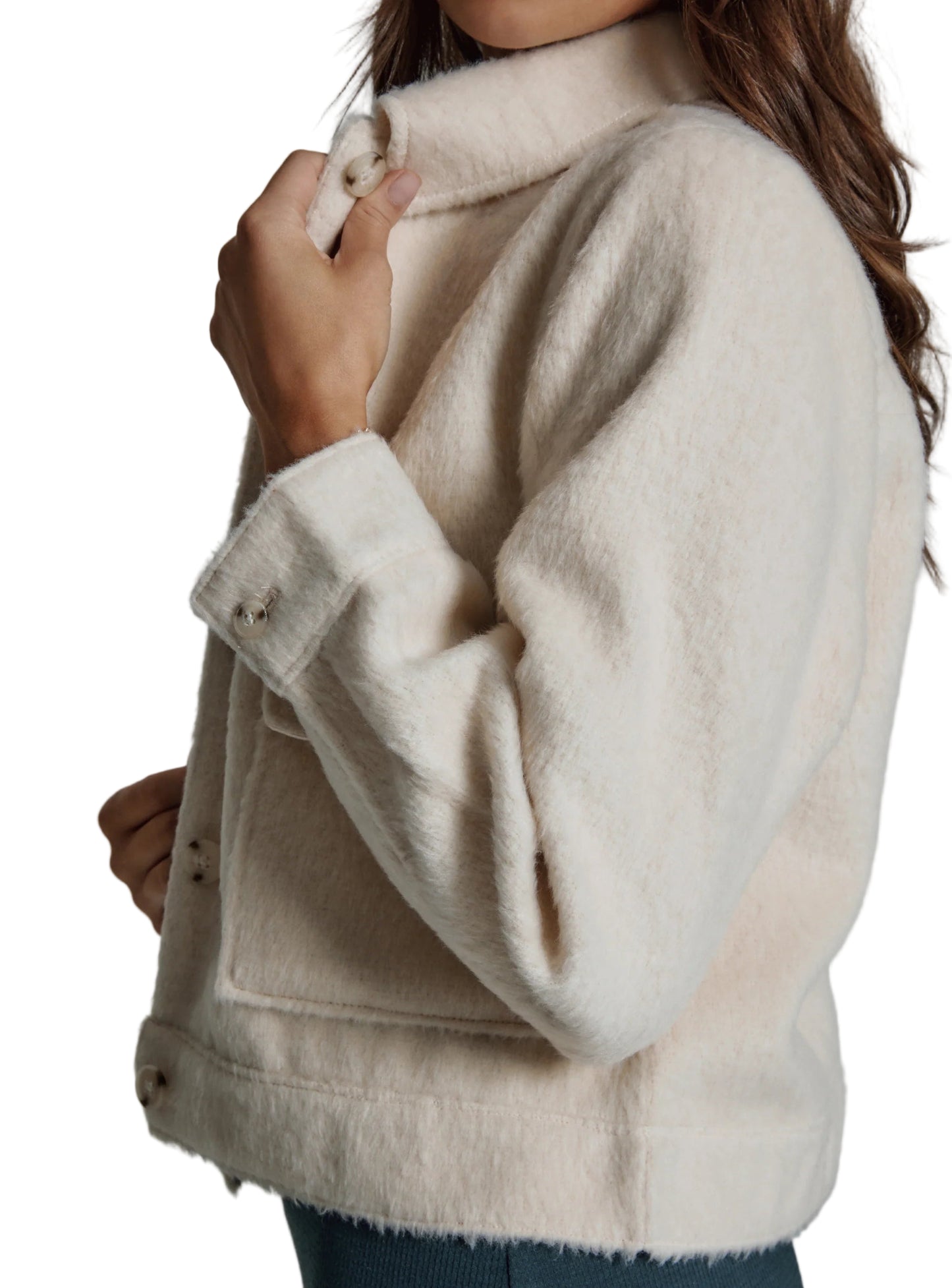 7 Diamonds Women’s Harlow Brushed Overshirt Ivory