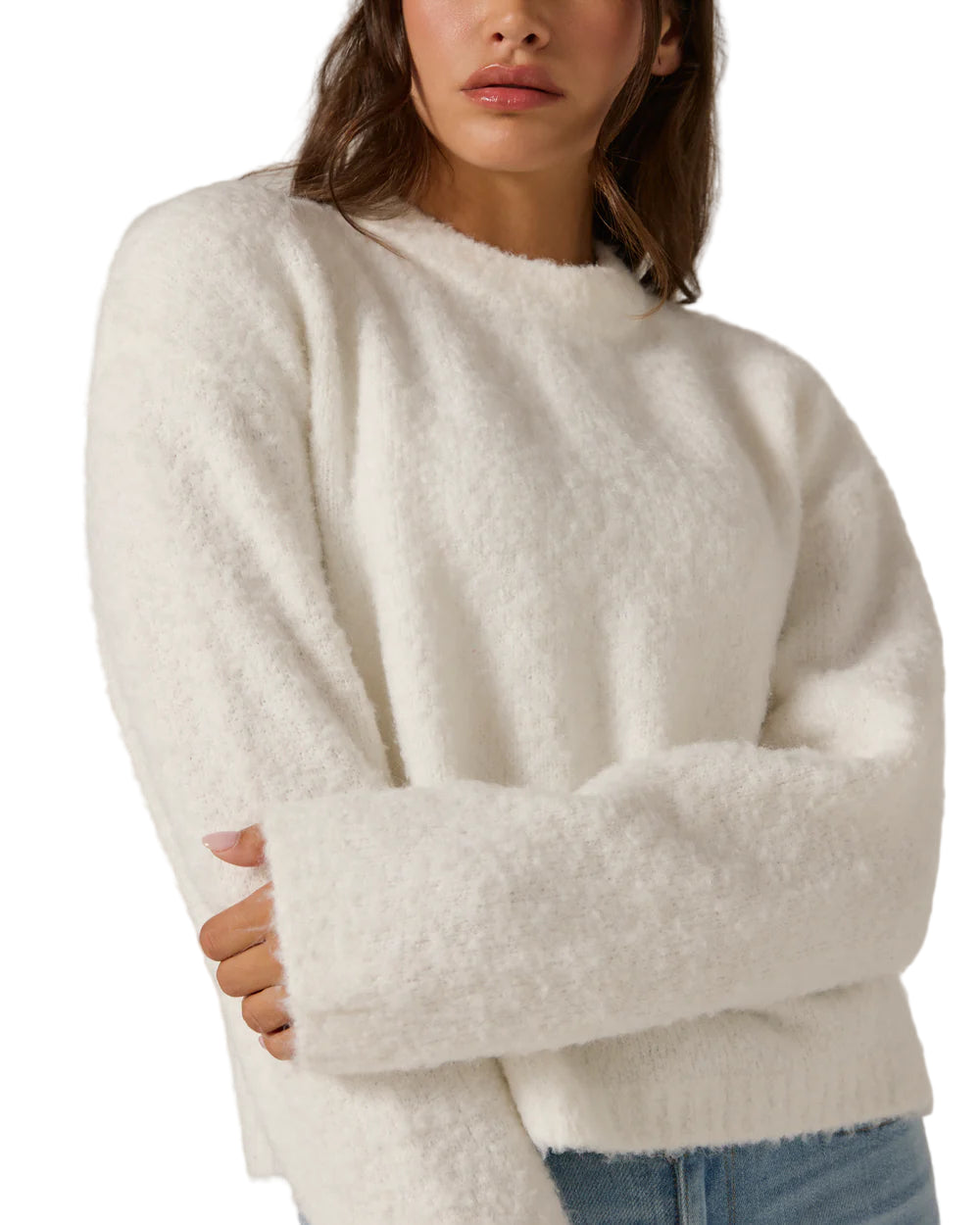 7 Diamonds Women’s Emma Crewneck Sweater Ivory