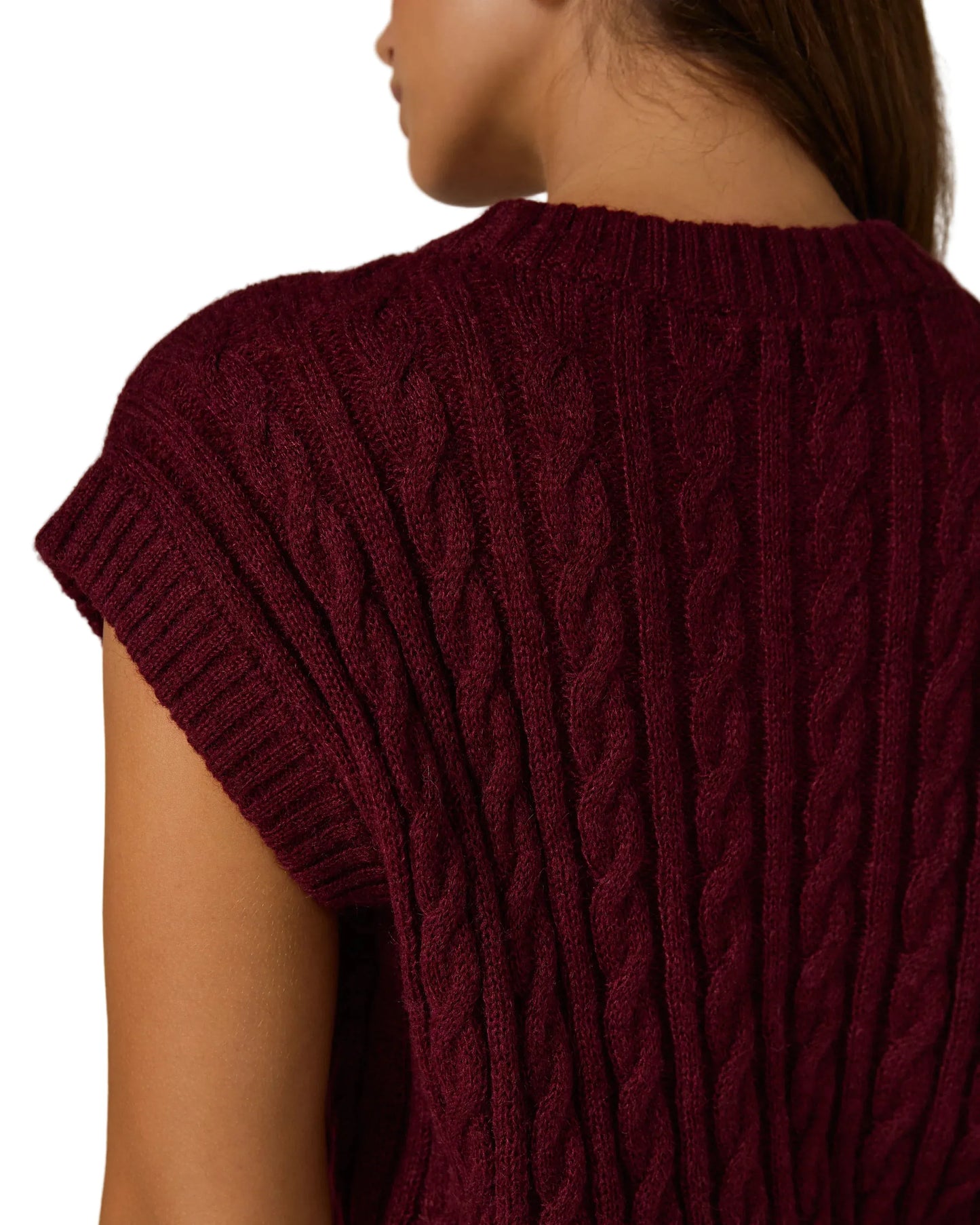 7 Diamonds Women’s Lucy Knit Vest Burgundy
