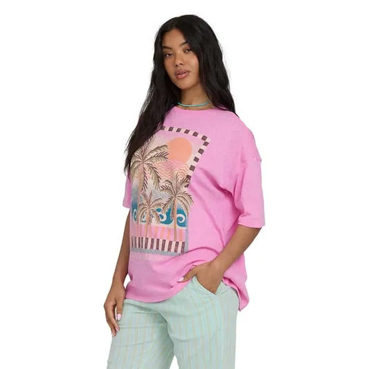 Billabong 181 Billabong Women's Feel The Heat SS Tee Party Pink