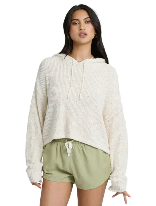 Billabong 181 Billabong Women's Hot Beachin’ Hooded Sweater White Cap