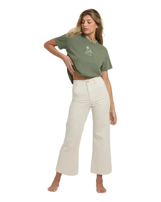 Billabong 184 Billabong Women's Free Fall Cord Pant White Cap