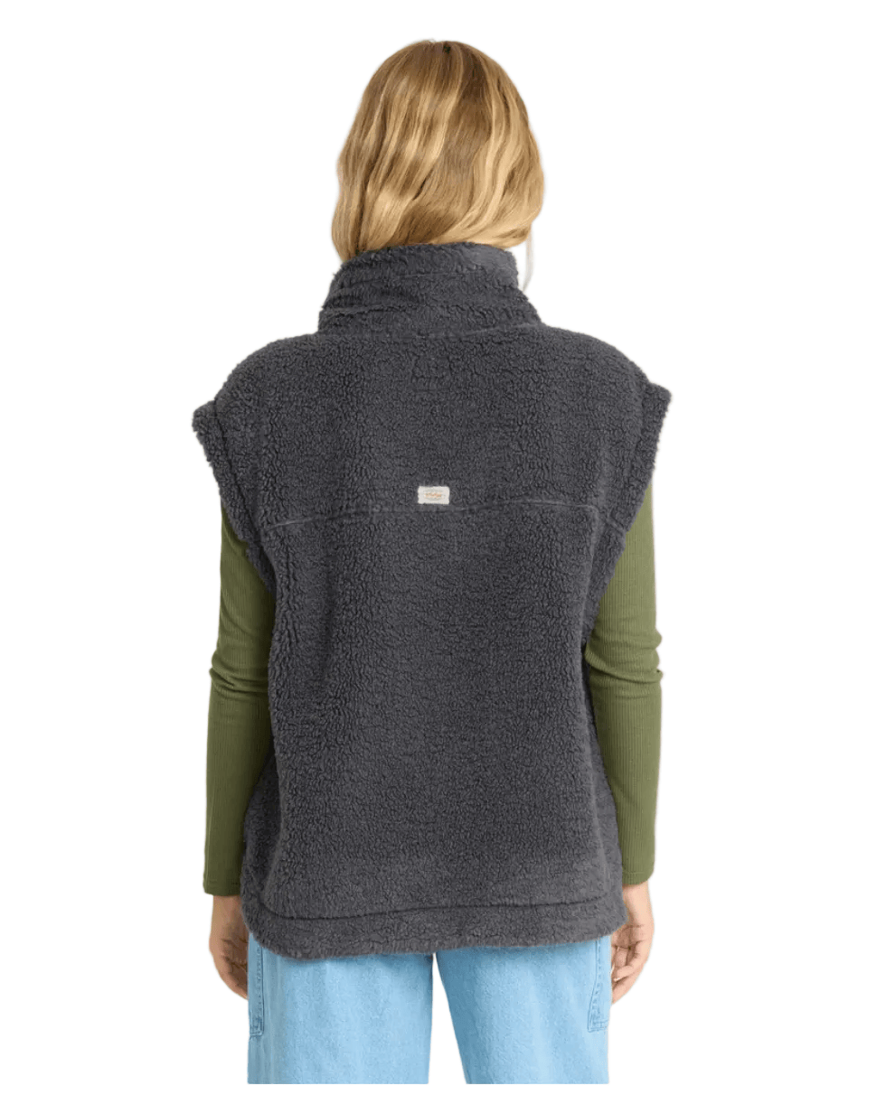 Billabong Women's Apparel > Outerwear Billabong Women's Waver Sherpa Vest Black Sands