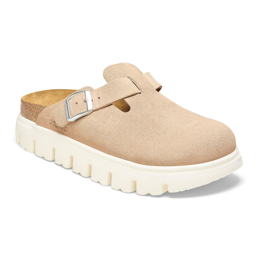 Birkenstock 162 Birkenstock Women's Boston Chunky Suede Warm Sand Narrow