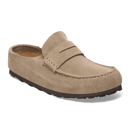 Birkenstock 162 Birkenstock Women’s Naples Suede Taupe Narrow