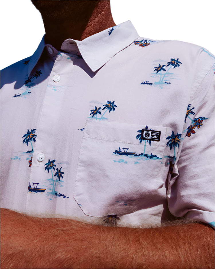 Salty Crew Men’s Salty Brew Ss Woven Bone