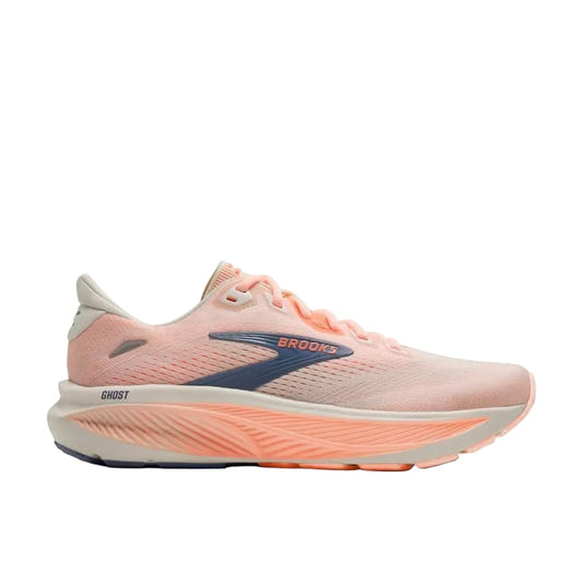 Brooks Women's Footwear > Athletic Shoes Brooks Women's Ghost 18 Star White/Cyber Peach/ Grey