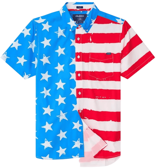 Chubbies Men's Apparel > Tops Chubbies Men's The Grand Ol' Flag (Performance Friday Shirt) Open Miscellaneous