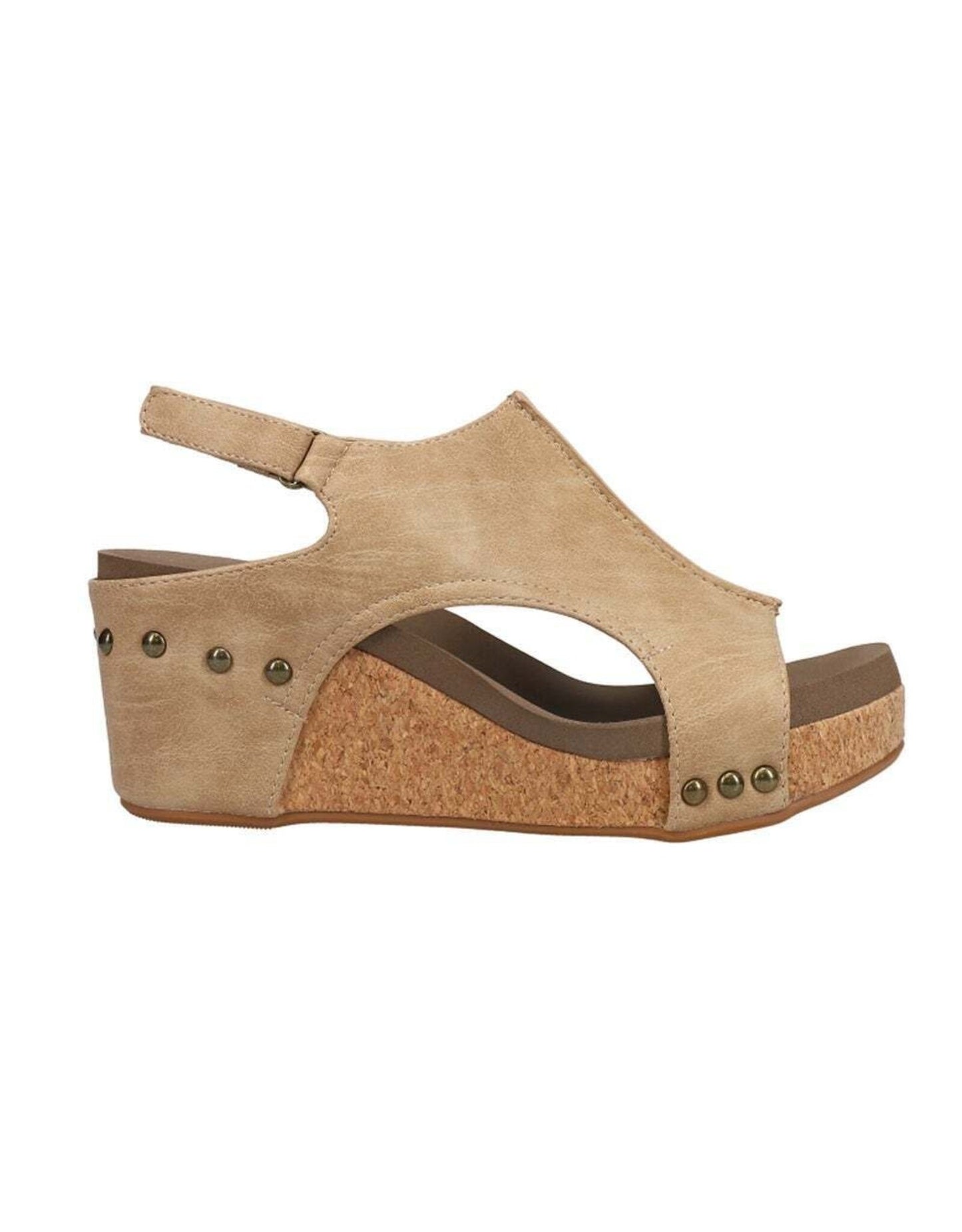 Corky’s Carley Sandal Taupe Smooth