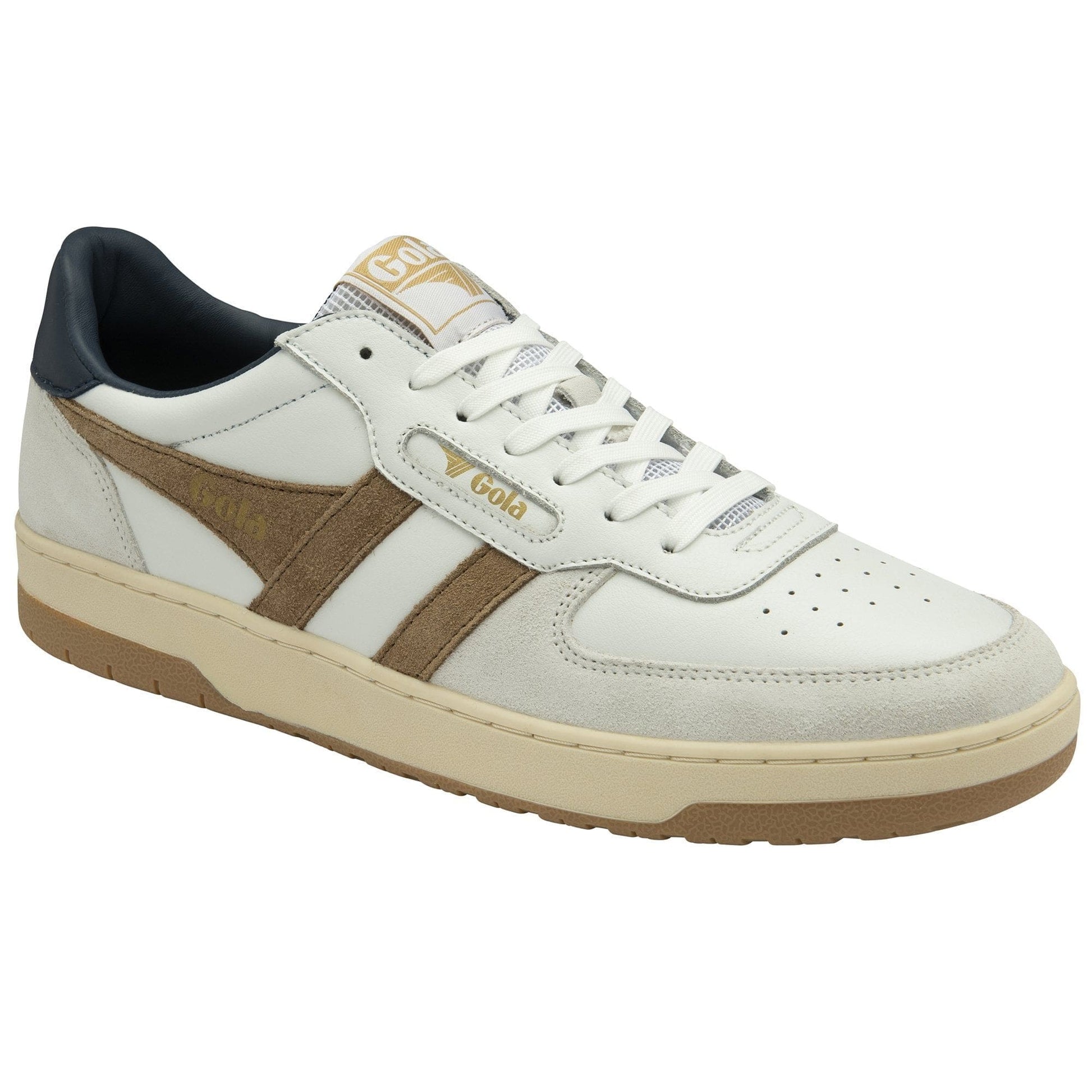 Gola Men's Hawk Sneakers White Tobacco Navy - Brekken's
