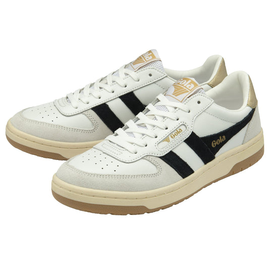 Gola Women's Hawk Sneakers White Black Gold - Brekken's
