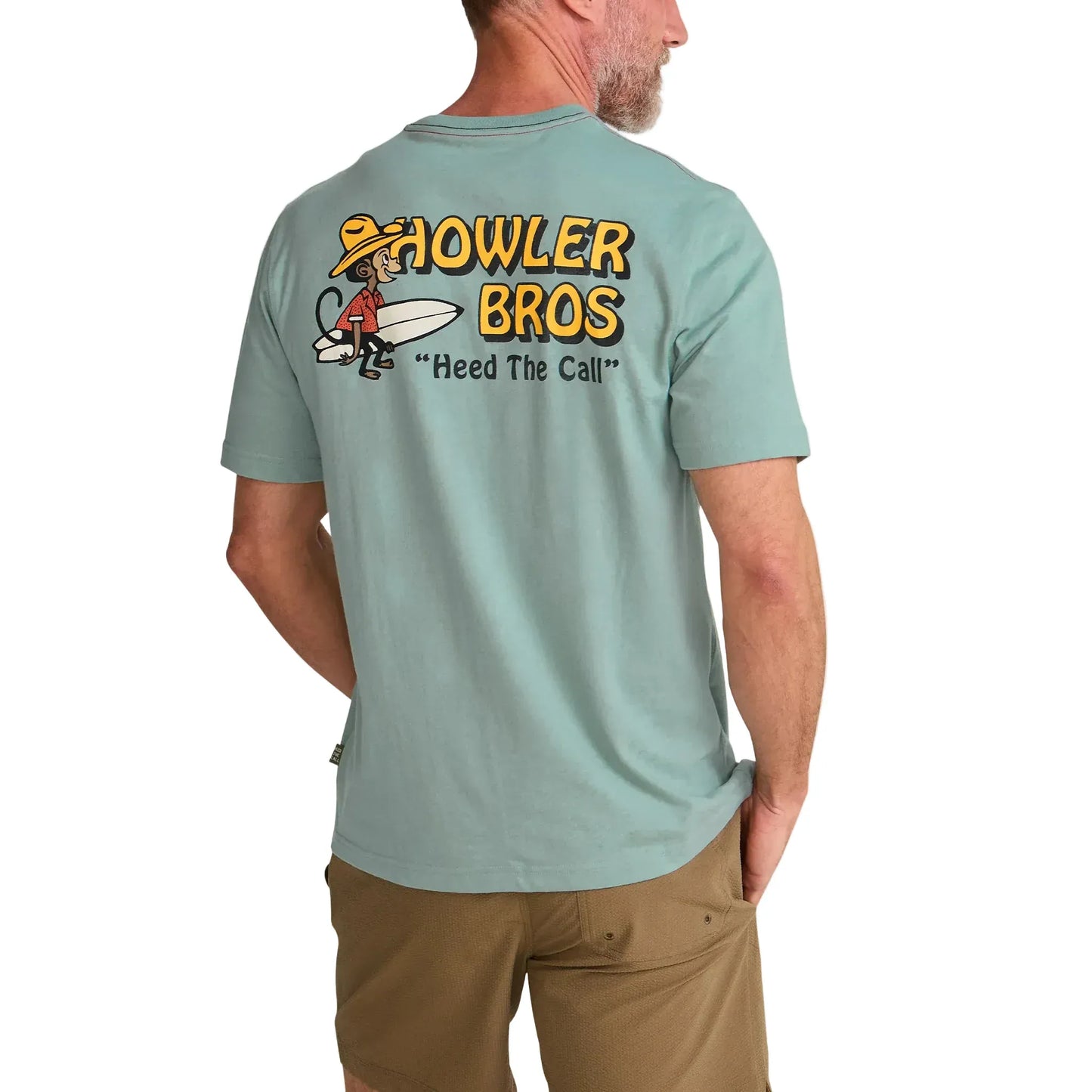 Howler Bros 505 Howler Bro's Men's Blended T-Shirt - El Monito Surfs : Riviera Blue