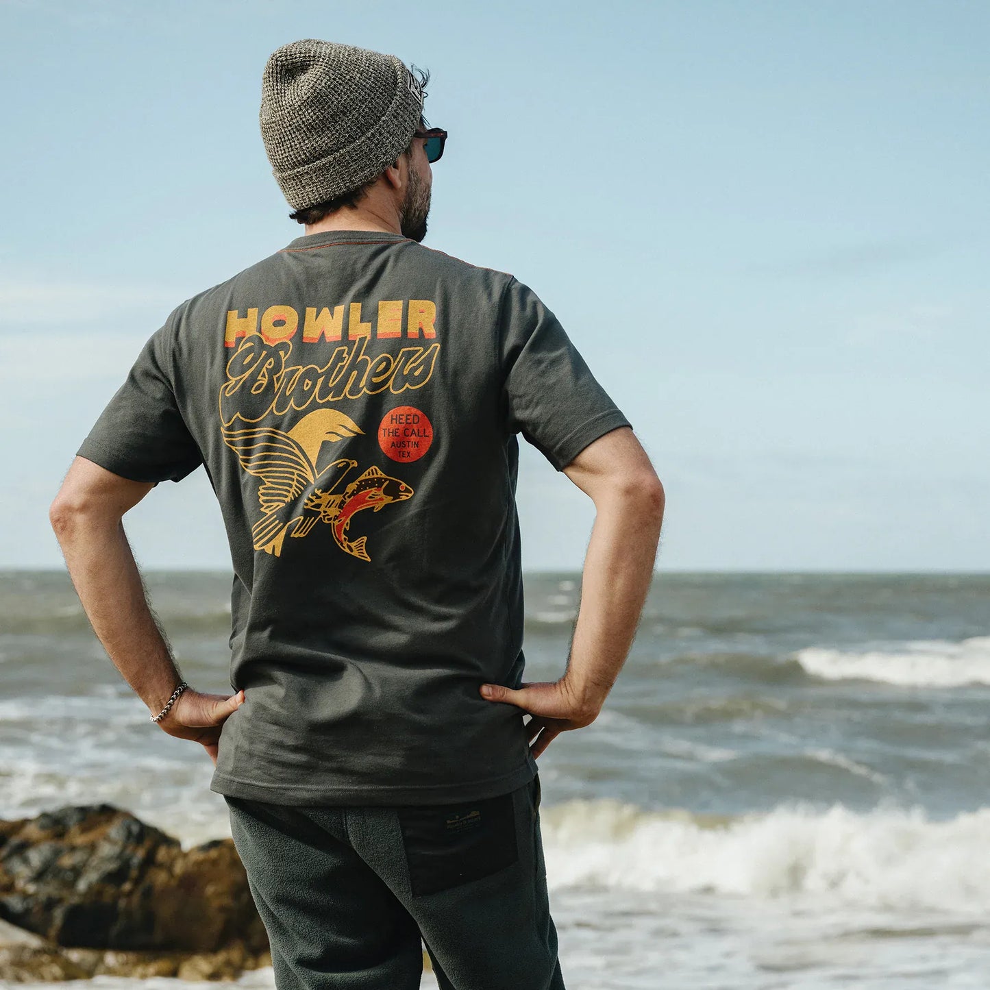 Howler Bros Men's Apparel > T-Shirts Howler Bros Men’s Pocket T-Shirt - Osprey Prey : Antique Black