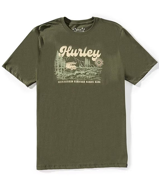 Hurley 505 Hurley Men's Camp Tee Charcoal Fern