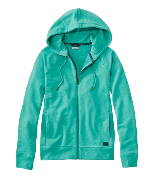 L.L Bean 175 L.L. Bean Women's Peaks Island Full-Zip Hoodie Regular Glacial Teal