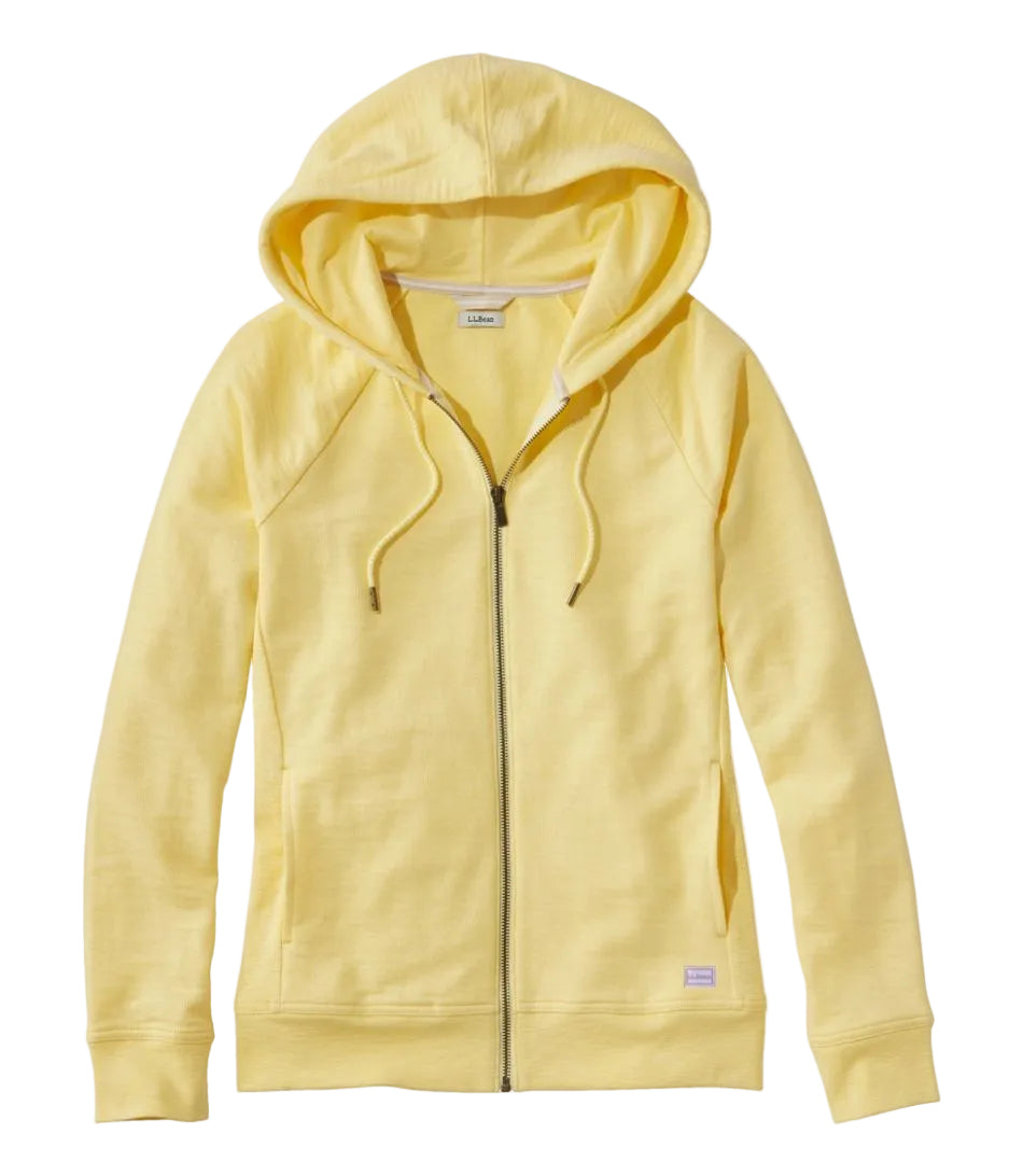 L.L Bean 175 L.L. Bean Women's Peaks Island Full-Zip Hoodie Regular Lemon