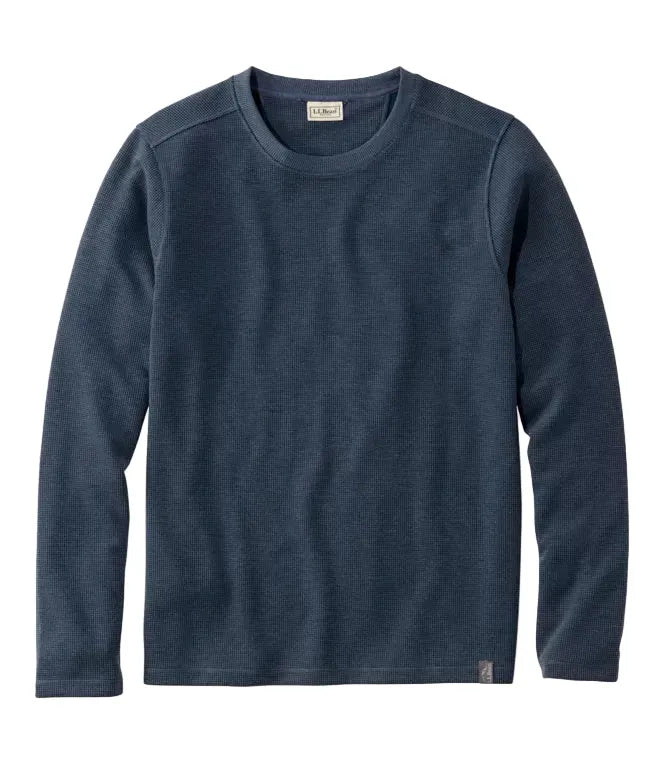 L.L. Bean Men's Apparel > Shirts L.L. Bean Men's Mountainside Micro Waffle Crew Regular Carbon Navy