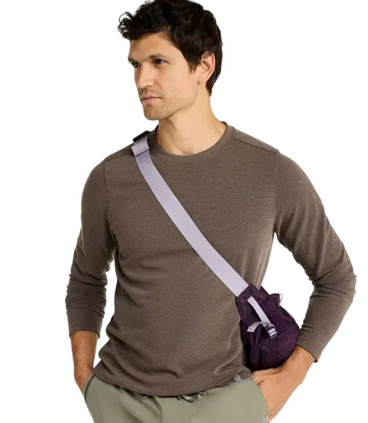 L.L. Bean Men's Apparel > Shirts L.L. Bean Men's Mountainside Micro Waffle Crew Regular Dark Cinder