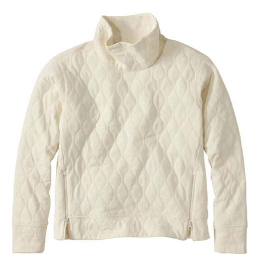 L.L. Bean Women’s Apparel > Fleece & Midlayers L.L. Bean Venturesoft Quilted Funnelneck Pullover Women'S Regular Bone