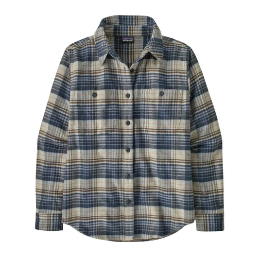 Patagonia 181 Patagonia Women's Fjord Flannel Shirt River Plaid: Barnacle Blue