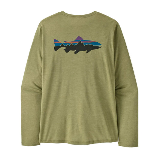 Patagonia 503 Patagonia Men's Longsleeve Capilene® Cool Daily Shirt Fitz Roy Trout Gumtree Green