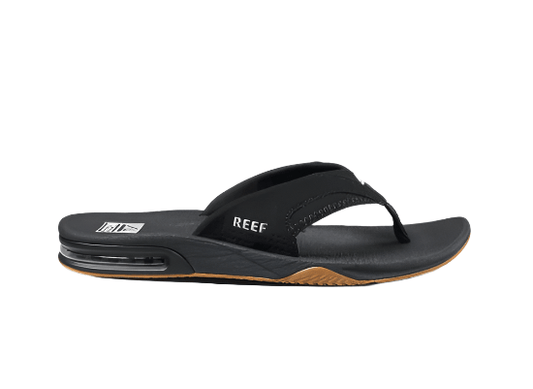 Reef 164 Reef Men's Fanning Sandal Black Silver