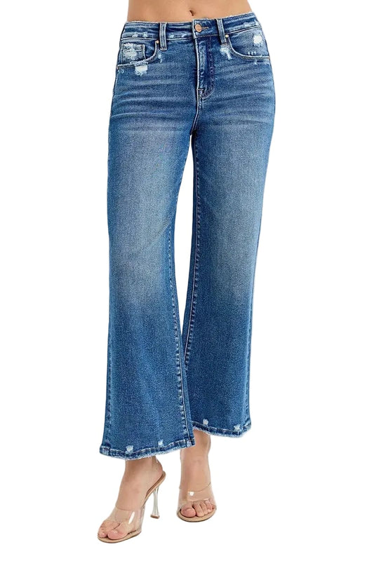 Risen Women’s Apparel > Denim Risen Jeans Tummy Control High Rise Wide Flare Jean