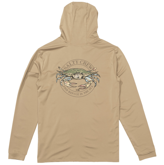 Salty Crew 503 Salty Crew Men's Jimmy Hooded Sunshirt Khaki