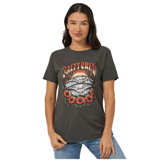 Salty Crew Women's Tees Salty Crew Women's Sc Tour BF Tee Charcoal