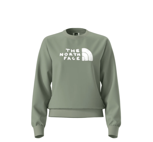 The North Face 175 The North Face Women's Evolution Sketch Logo Half Dome Crew—Graphic Slate Moss