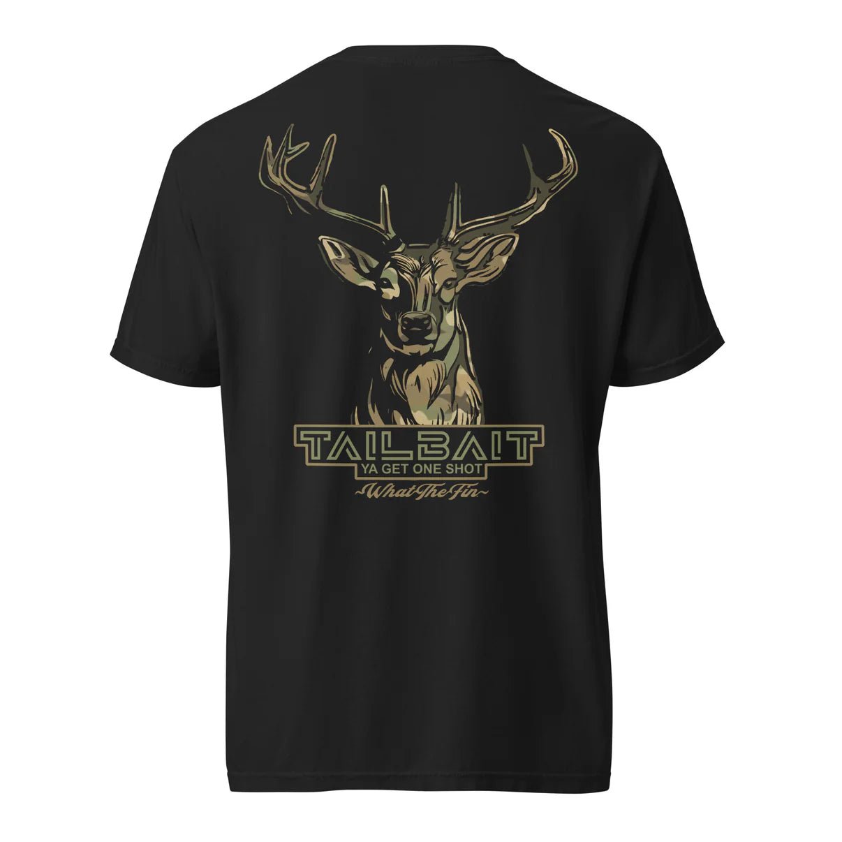 What The Fin Men's Tailbait Buck Tee Black - Brekken's