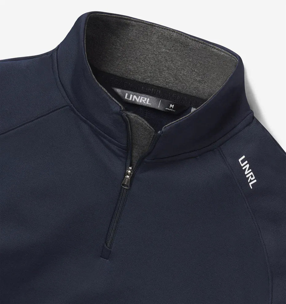UNRL Men's Apparel > Tops UNRL Men's Interlock Quarter Zip Navy