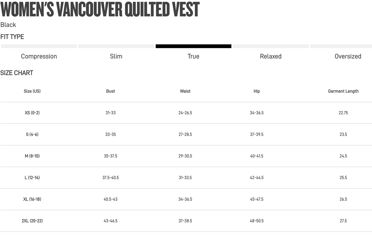 UNRL Women's Apparel > Outerwear UNRL Women's Vancouver Quilted Vest Black