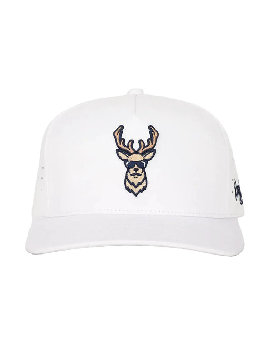 Waggle 308 White Waggle Kentucky Buck SnapBack Hat White