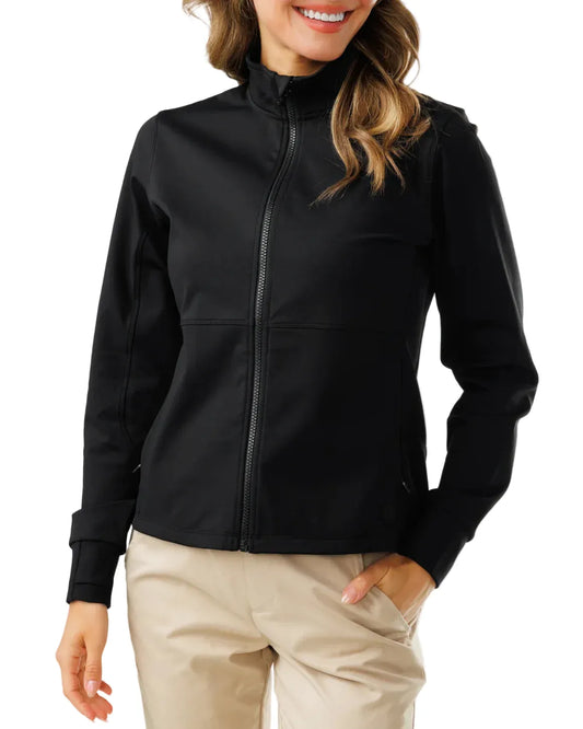 Waggle Women's Apparel > Fleece & Midlayers Waggle Women's Stride Full Zip Jacket Onyx
