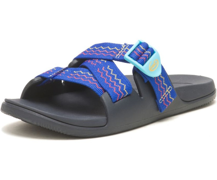 Chaco Women s Chillos Slide Sandal Lasagna Blue Brekken s