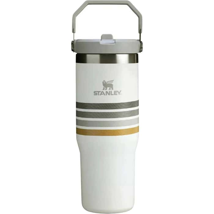 Stanley The IceFlow™ Flip Straw Tumbler Cream Ash Stripe