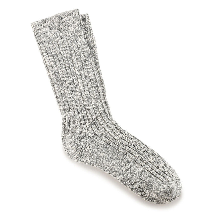 Birkenstock Cotton Slub Sock Grey/ White