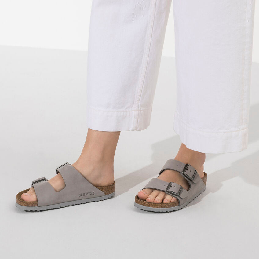 Birkenstock Women's Arizona Soft Footbed Sandal Dove Gray Narrow