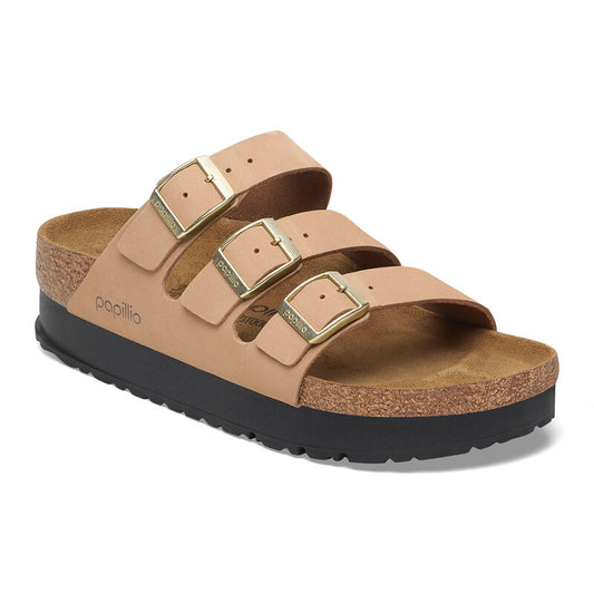 Birkenstock Women’s Florida Pap Flex Platform Sandcastle Narrow Width