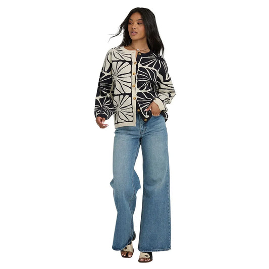 Billabong Women's Overheated Cardi Blasted Blue