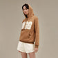 UGG® Women's Rey UGGfluff Logo Hoodie Chestnut / Plaster