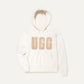 UGG® Women's Rey UGGfluff Logo Hoodie Nimbus / Sand