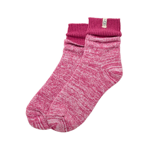 UGG® Women’s Rib Knit Slouchy Quarter Sock Chroma Pink