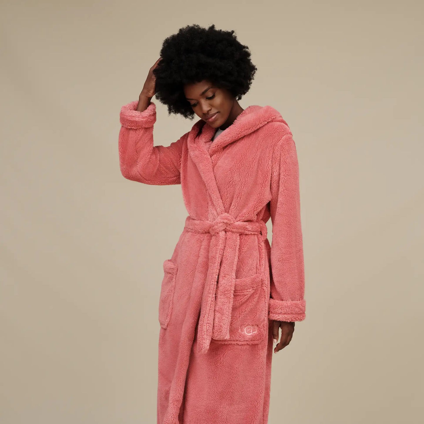 UGG® Women's Aarti Long Robe Pink Cedar