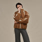 Women's Nikia Crochet UGGFluff Jacket Chestnut