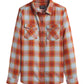 Pendleton Women’s Western Flannel Shirt Blue/Rust Plaid - Brekken's